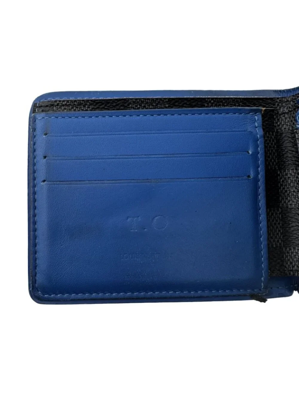 Louis Vuitton Portefeuille Multiple Damier Graphite Bifold Wallet Black Leather